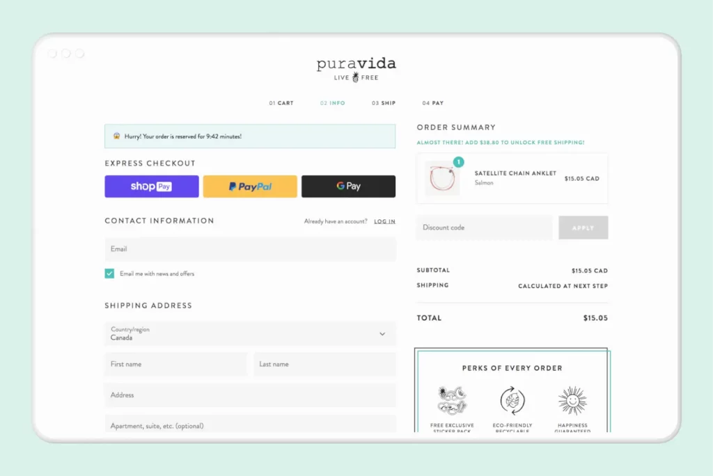 custom checkout in Shopify