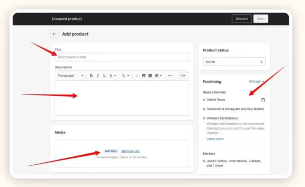 add product to Shopify