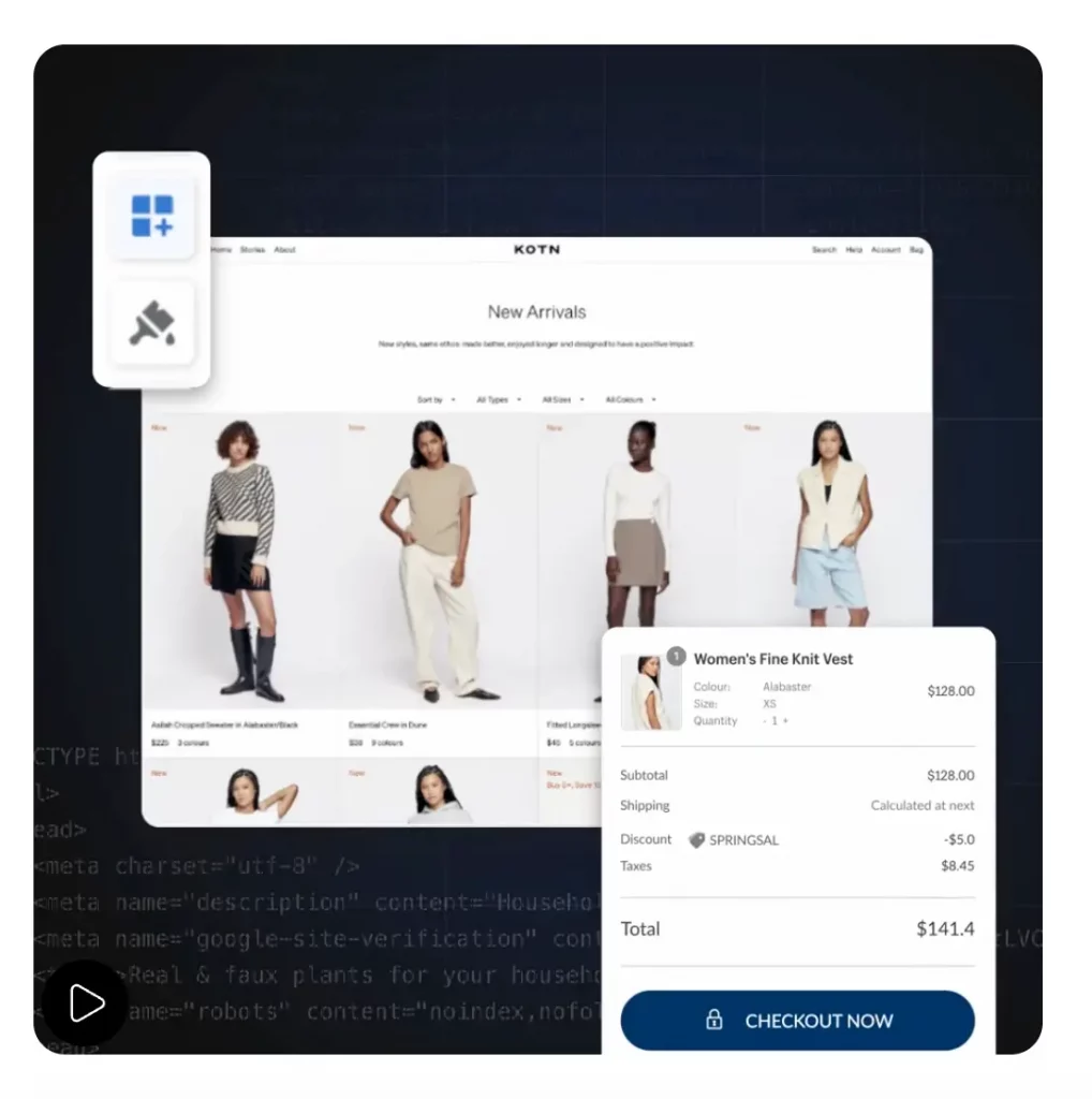 Shopify Plus application dashboard