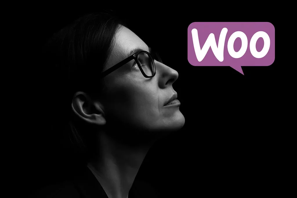 Femme se demandant c'est quoi WooCommerce